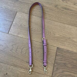 Coach Purse Shoulder Strap - Mauve Leather / Brushed Gold Hardware - Like New
